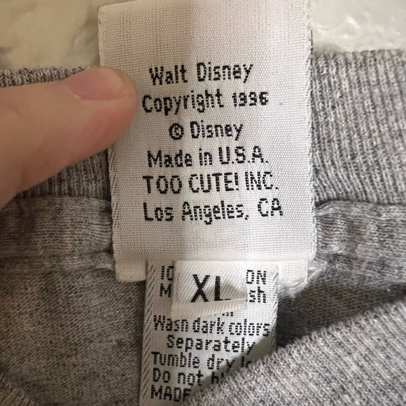 VINTAGE Disney Mickey Mouse Too Cute Mickey & Co Unisex XL Embroidered - Picture 4 of 6
